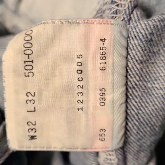 LEVI'S 501 BUTTONFLY JEANS ~VINTAGE ~🎊2XHP🎊 - Picture 8 of 9